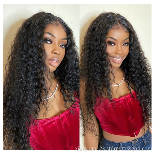 Buyer Recommend Water Wave Pure Human Hair 10A Grade Virgin Cuticle Aligned Lace Front Curly Wig Human Hair Wigs for Black Women